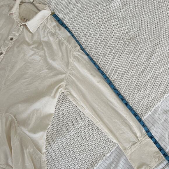 Free People Freya Poplin Button Up Shirt White Size XS - Picture 15 of 15